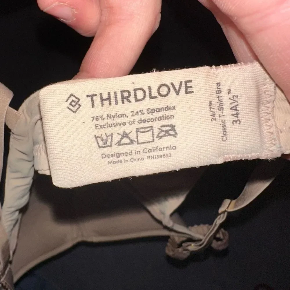 Thirdlove classic t-shirt nude 34A 1/2 intimates lingerie bra